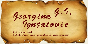 Georgina Ignjatović vizit kartica